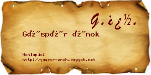 Gáspár Énok névjegykártya